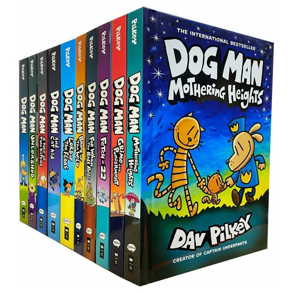 Dog Man Series 10 Books Collection Set by Dav Pilkey