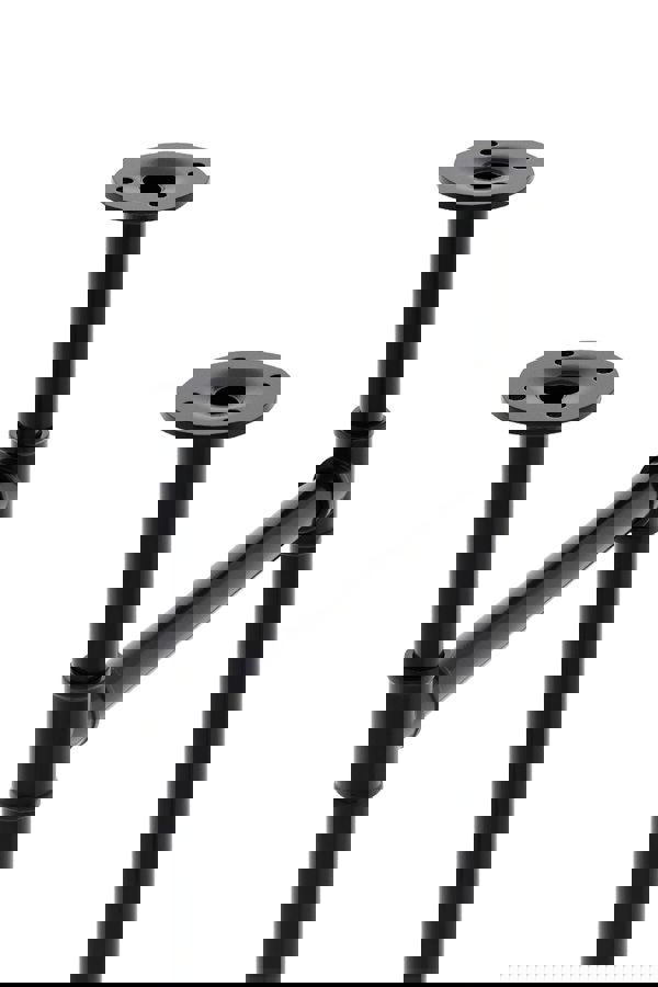 Living and Home 40cm/15.75 inch 2Pcs Black H-shaped Metal Table Legs Furniture Replacement Legs for Coffee Table