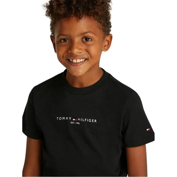 Tommy Hilfiger Boys Lettering T-Shirt & Shorts Set - Black - 