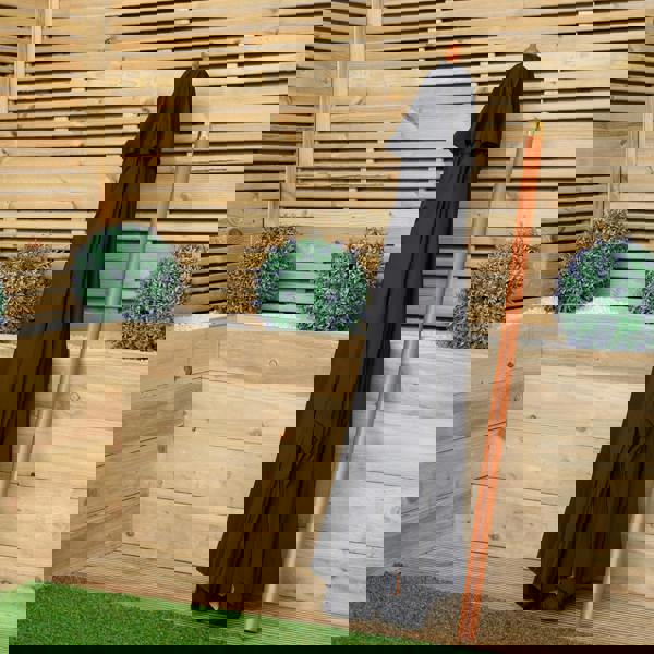 Samuel Alexander 2.7m Outdoor Wooden Garden Parasol Sun Shade with Carry Bag in Black