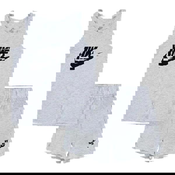 Nike Girls Club Top & Shorts Set - White