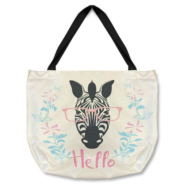 Benjamin Tate Design Hello Zebra Tote bag