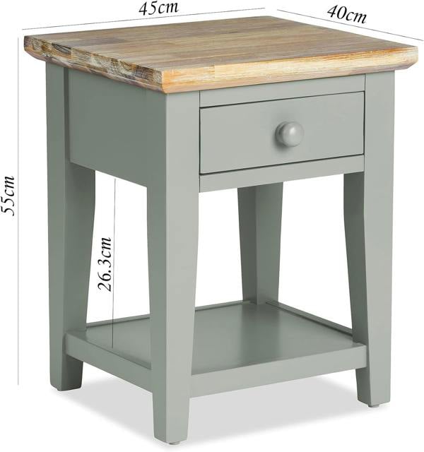 Statement Furniture Florence 1 Drawer Lamp Side Table, Assembled Sofa Table
