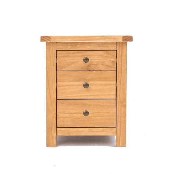 Lugo 3 Drawer Bedside Table