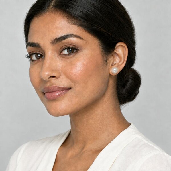 Cachet London Mac 12 White Pearl Earrings