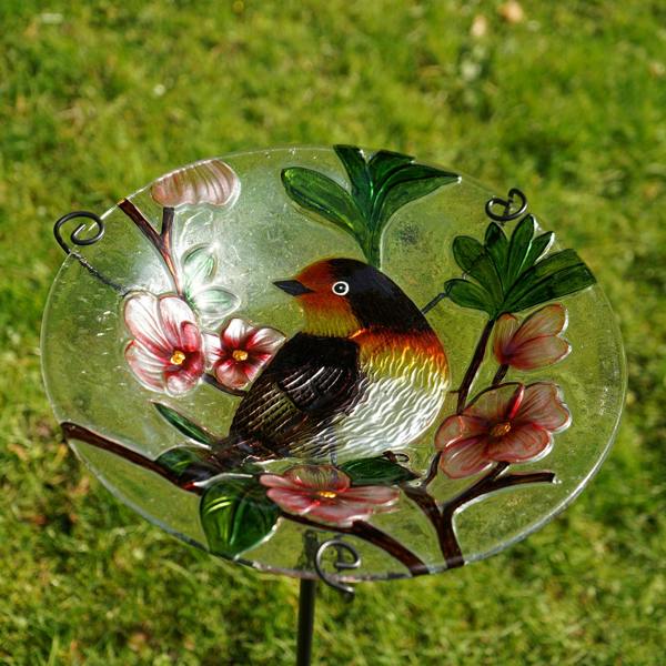 Country Club Bird Feeder Stake - Robin