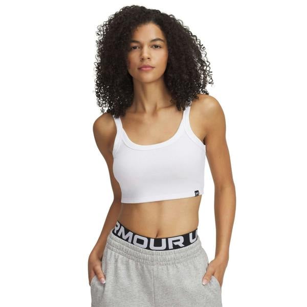 Under Armour Womens/Ladies Rival Ribbed Tank Top - White - 