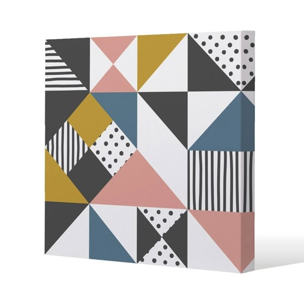 Benjamin Tate Design Coloured Geometric Pattern (Canvas Print)