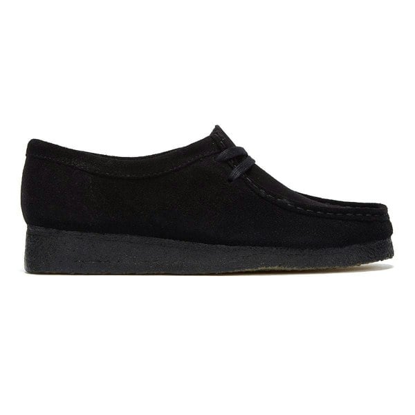 Clarks Originals Wallabee Suede Womens Shoes - Black