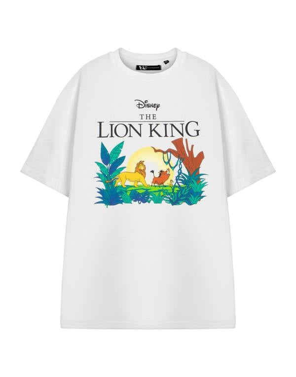 Disney Womens White Lion King Short Sleeved T-Shirt
