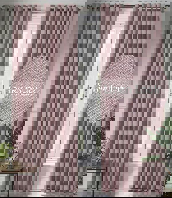 Luxury Living Linen Look Ring Top Blackout Curtains