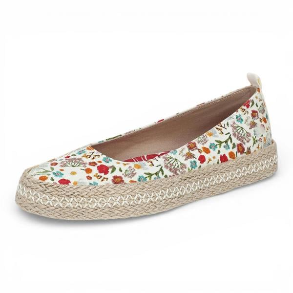 Blowfish Malibu Benita - Women's Floral White Ballet Flats Ballerina Shoes