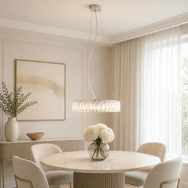 Pagazzi Lighting Dilan Chrome LED Suspension Pendant