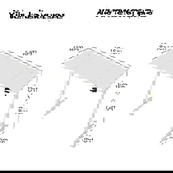 Levede Electric Standing Desk  Adjustable Height Workstation Metal Frame White