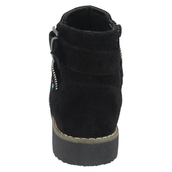 Spot On Girls Spot On Ankle Boots With Embroidered Flowers H5072