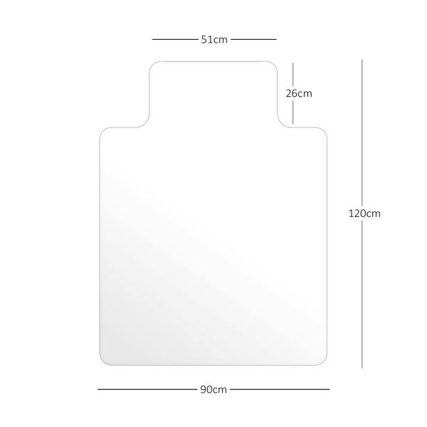 Nicoman Chair Mat for Hard Floors - Transparent
