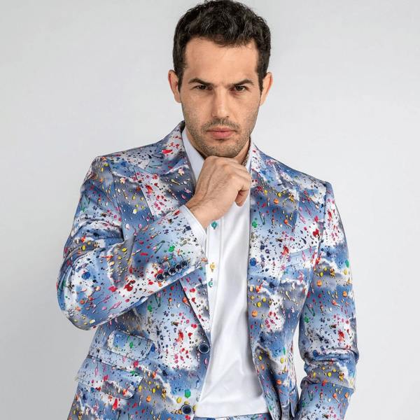 CLOUDY PAINT SPLASH JACKET - Claudio Lugli Shirts