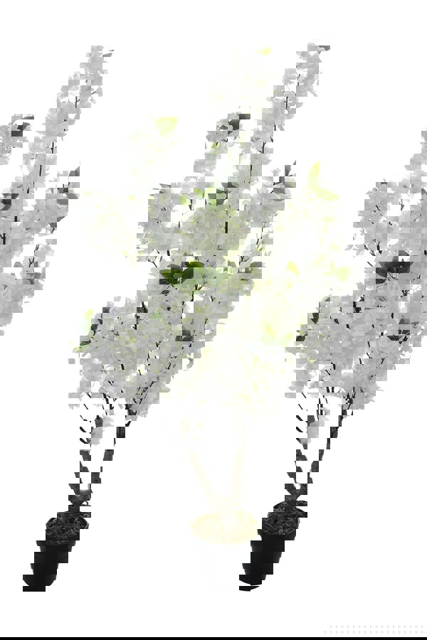 Living and Home 105cm Faux Cherry Flowering Tree in Pot for Outdoor Indoor