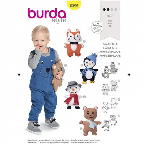 Burda Sewing Pattern 6395 Toys , One Size - Easy