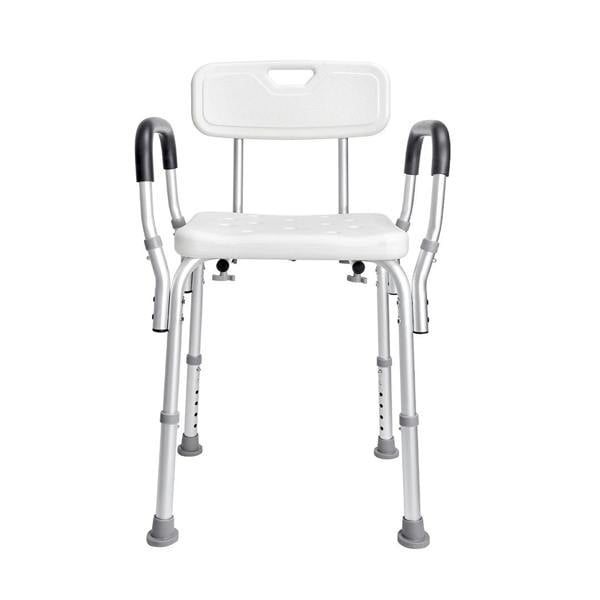 Havendro Shower Chair with Back & Armrests Adjustable Height 350lbs Bath Bench Stool