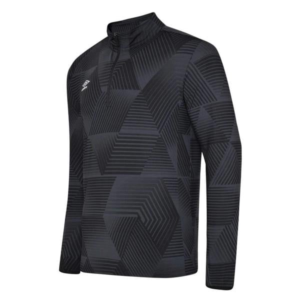 Umbro Mens Maxium Quarter Zip Training Top - Black