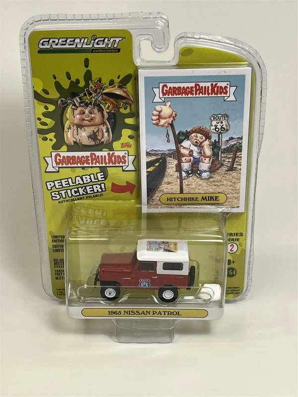 Greenlight 1965 Nissan Patrol Garbage Pail Kids Hitchhike Mike 1:64 Scale 54030C