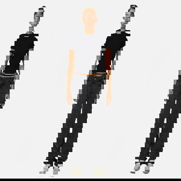 Good For Nothing Black Emblem Baby Tee - Black Image 4