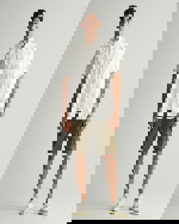 GANT Mens Regular Fit Short Sleeve Oxford Shirt - 110 White