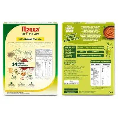 Manna Health Mix 500g and Manna Jaggery Powder 350g Combo Pack | 100% Natural, Zero Added Sugar, No Preservatives, No Chemicals