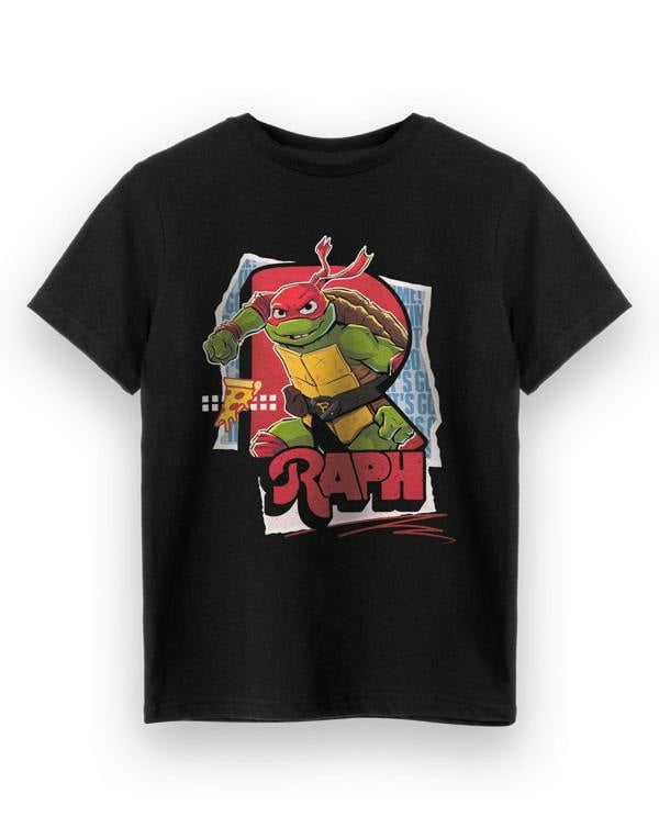Teenage Mutant Ninja Turtles Boys Black Raph Short Sleeved T-Shirt
