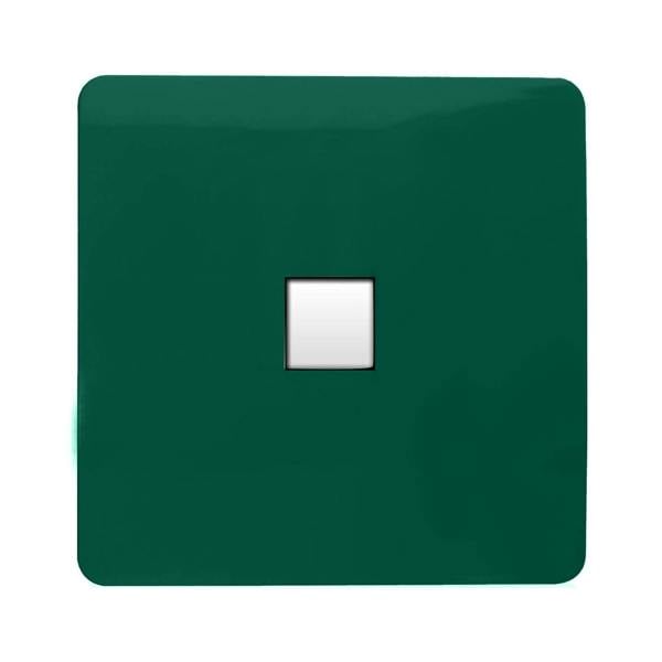 Trendi Switch 1 Gang RJ45 Cat 5e PC Ethernet Socket in Dark Forest Green