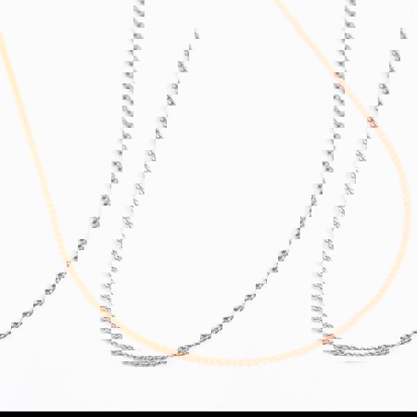 T. H. Baker Rose Gold Plated 40cm Fine Curb Chain XRGCURB040-40