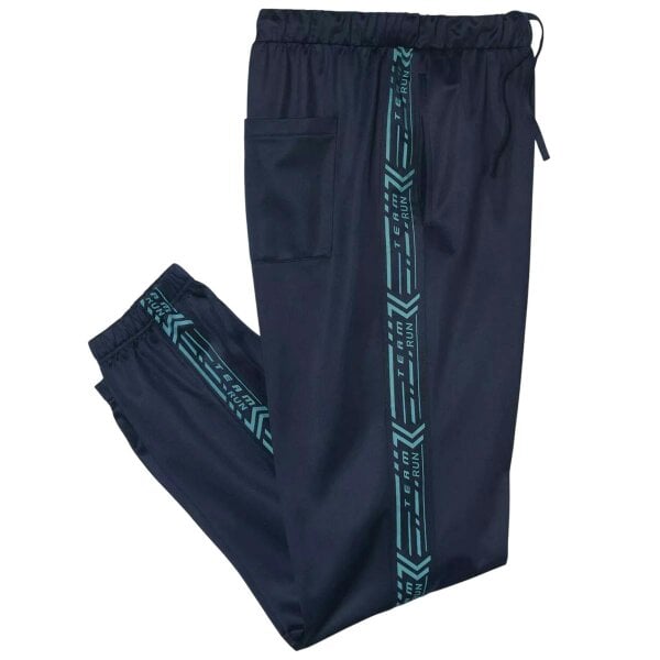 Atlas For Men Mens Polyester Knitted Jogging Bottoms - Dark Blue