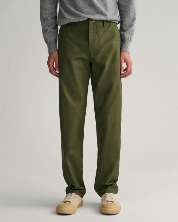 Gant Mens Regular Fit Tech Prep Chinos - 301 Juniper Green