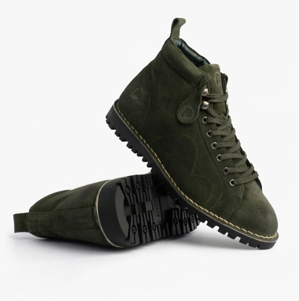 Popps 1961 MOD Mens Suede Boots Green