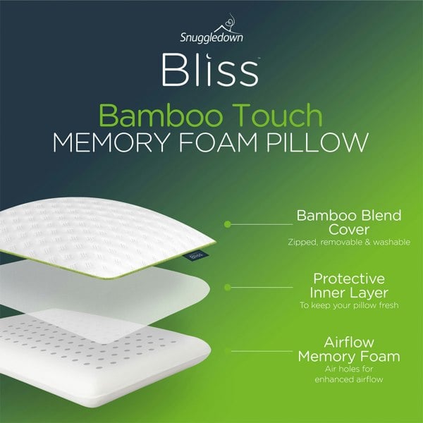 Snuggledown Bliss Traditional Bamboo Medium Support Pillow