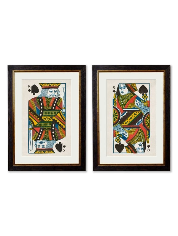 Exceptional Art c1888 King & Queen of Spades