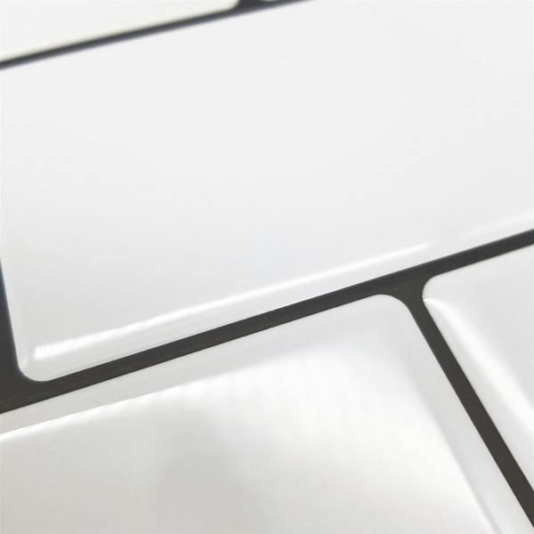 London Minimalist Brilliant White Glossy 3D Tile 30.5 x 30.5cm - 6 pcs