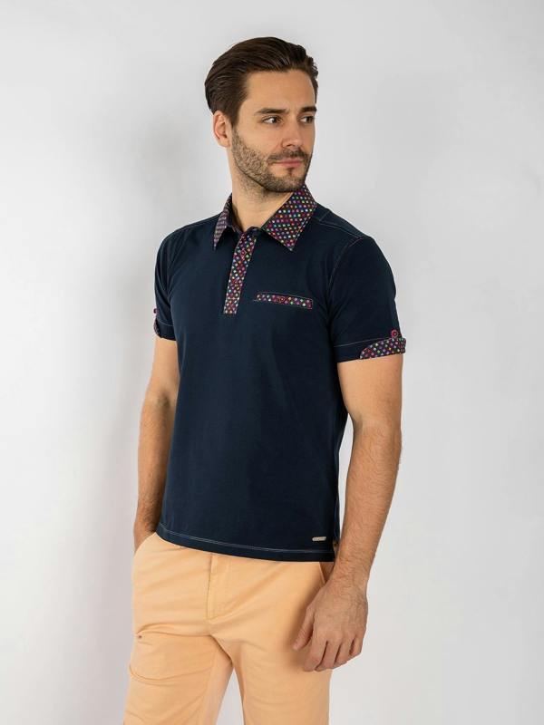 SIGNATURE POLO SHIRT WITH PIXEL INSERT - Claudio Lugli Shirts