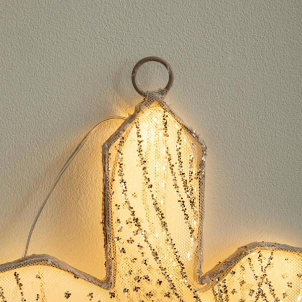 Samuel Alexander 60cm Gold Light up Snowflake Christmas Decoration with Warm White LEDs