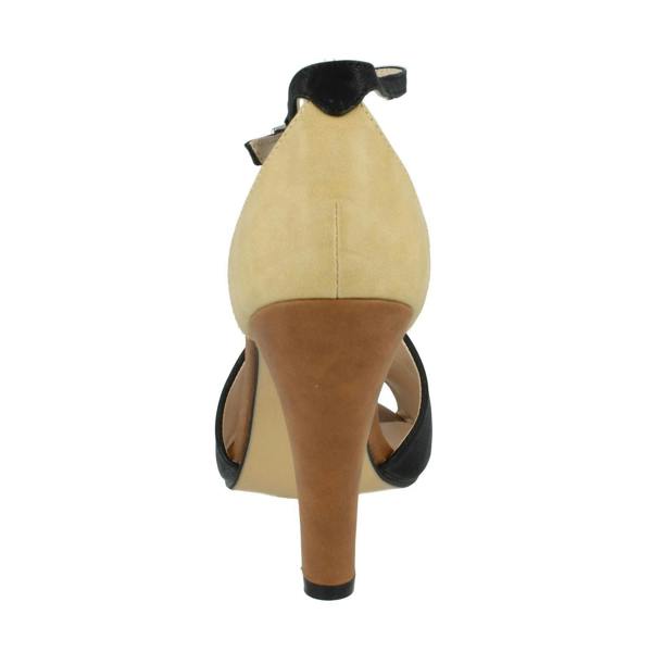 Anne Michelle Ladies Anne Michelle Ankle Strap Peep Toe Heeled Sandals