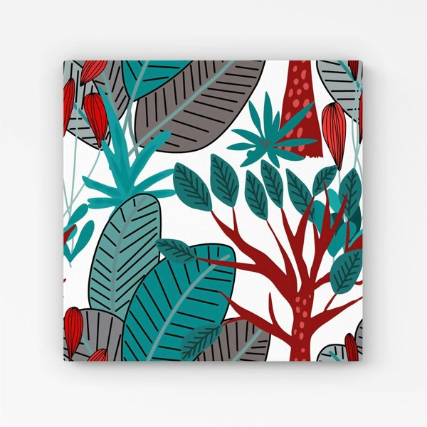 Warren Reed Jungle Exotic Summer Tropical Leaves Canvas