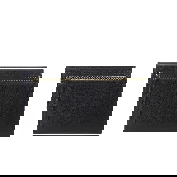 Assots London 'PRESTON' Black Trifold Vegetable Tanned Real Leather Purse