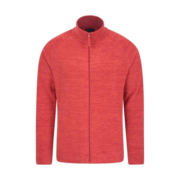 Mountain Warehouse Mens Snowdon II Full Zip Fleece Jacket - Dark Red - 