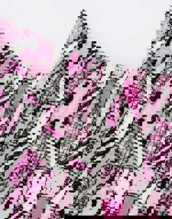 The Nightmare Before Christmas Womens Pink LOGO Long Sleeve Long Leg Pyjama Set