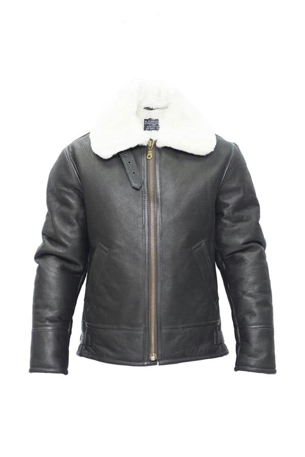 Infinity Leather Mens B3 WW2 Leather Sheepskin Aviator Flying Jacket-Hartland