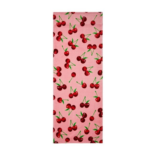 Catherine Lansfield Cherries Pink Beach Towel Lounger