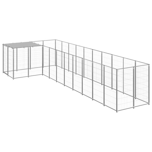 Berkfield Dog Kennel Silver 7.26 m�__ Steel