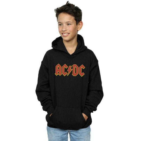 AC/DC Boys Red Logo Hoodie - Black