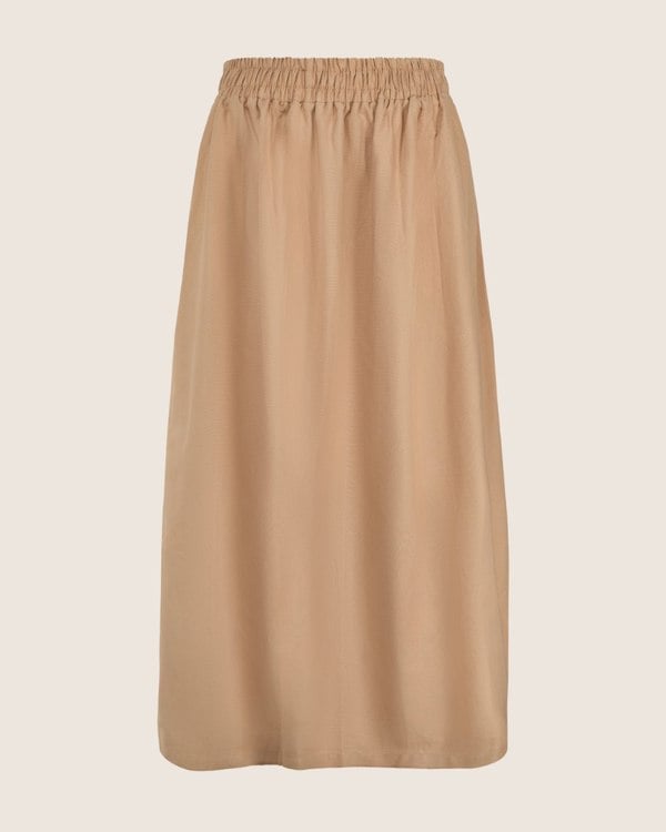 organic cotton Joyce Beige Midi Skirt- image 4